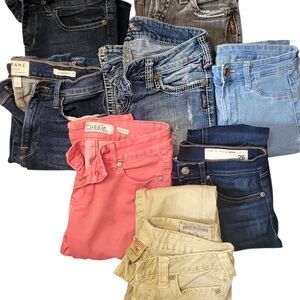 Denim LOT 8 pairs TR, SILVER, RAG N BONE